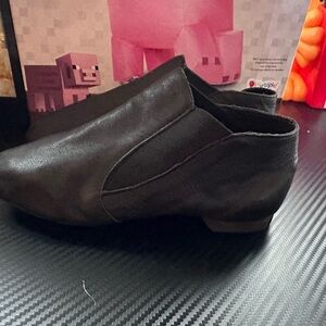 Kids Capezio Black Jazz Leather Shoes 4M